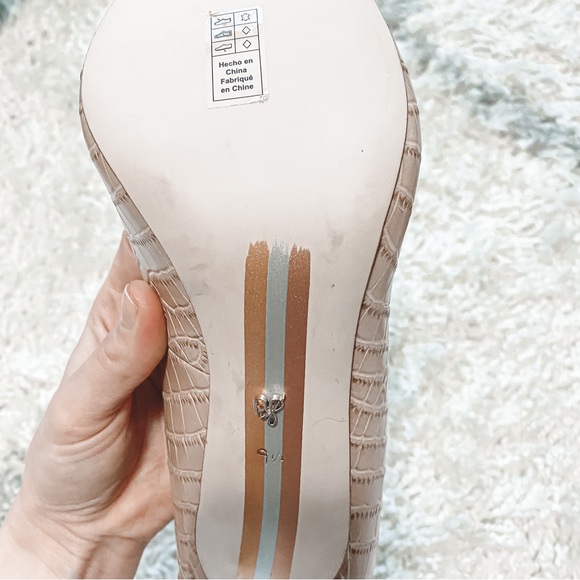 Sam Edelman Tan Leather Pointed Toe Heels Size 9.5 - Picture 8 of 8